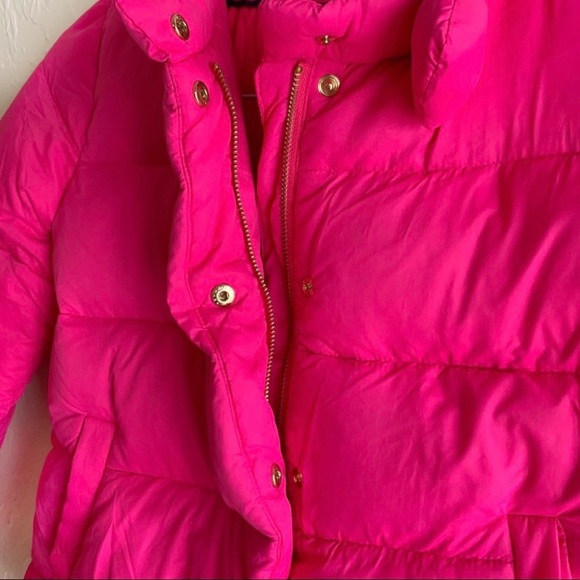 Kate Spade M Girls Pink Puffer Bow Jacket - Picture 9 of 11